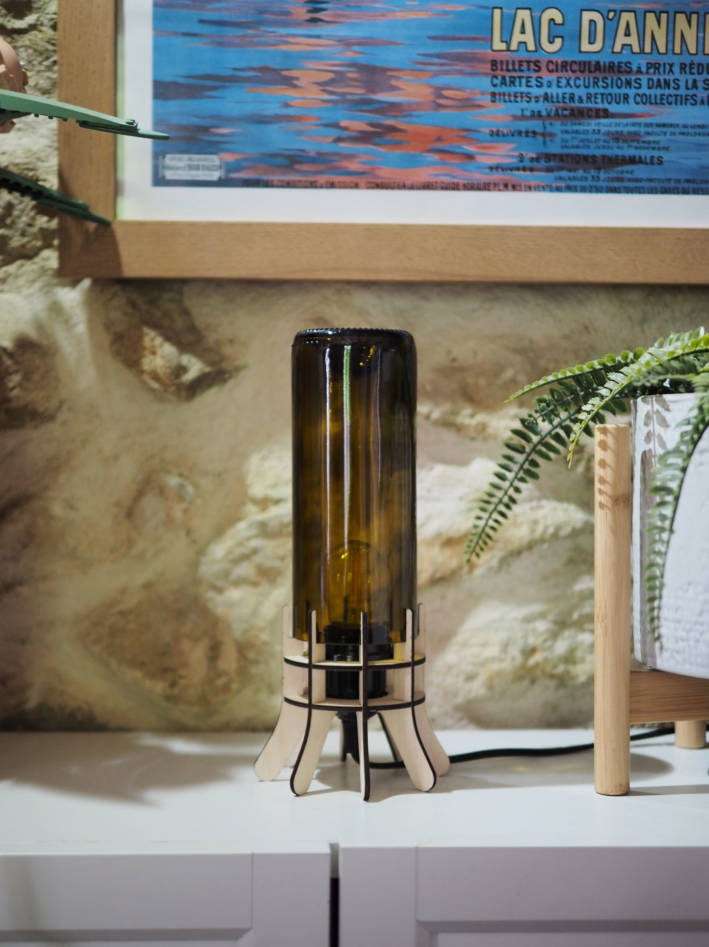 Lampe Recyclée |Bouteille de vin | Éclairage Design et Écoresponsable