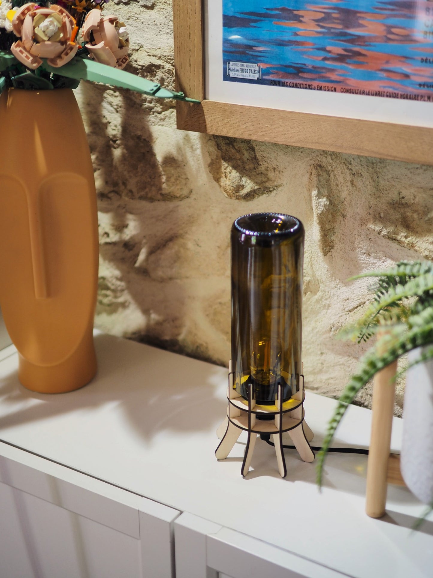 Lampe Recyclée |Bouteille de vin | Éclairage Design et Écoresponsable